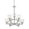 Z-Lite Bohin 9 Light Chandelier, Brushed Nickel And Clear Seedy 464-9BN - alternate 7
